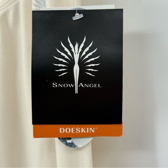 Snow Angel V-Waist Doeskin Baselayer Legging Pant Women Medium Cream Soft 106-40 - Picture 7 of 13